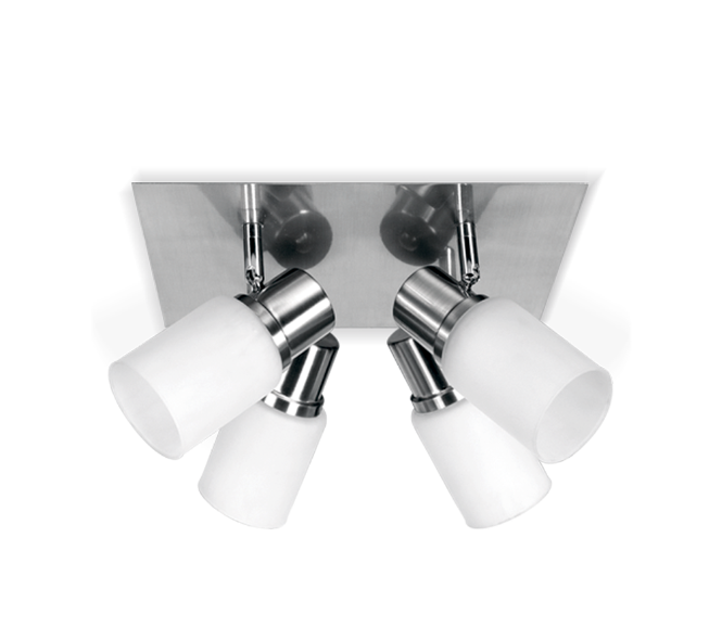 APLIQUE CUADRADO 4 LUCES 28x28 SJ