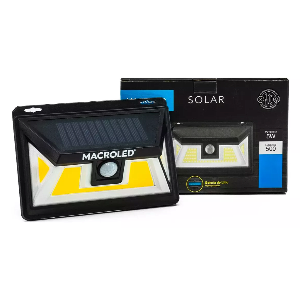APLIQUE SOLAR C/SENSOR IP65 MACROLED 